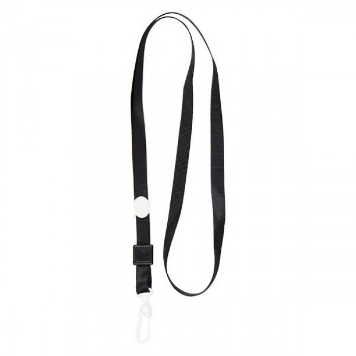 Шнурок для бейджа с пластиковым клипом (черный) 4531-01-A