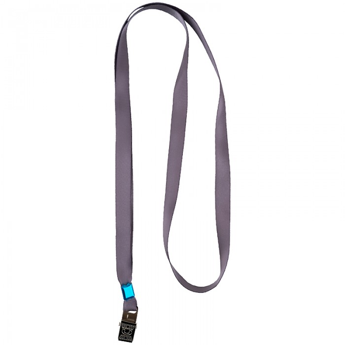 Шнурок для бейджа с металлическим клипом (серый) 4532-03-A