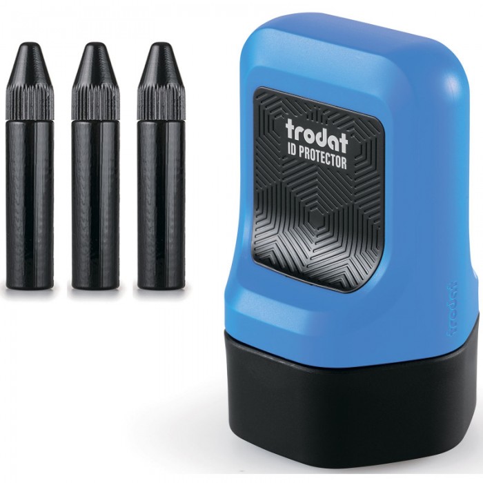 Роликовий штамп ID Protector + 3шт refill (чорнила) для дозаправки