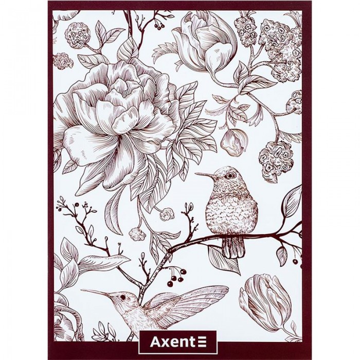 Зошит канцелярський А4, 48арк. офсет, клітинка (бордовий)