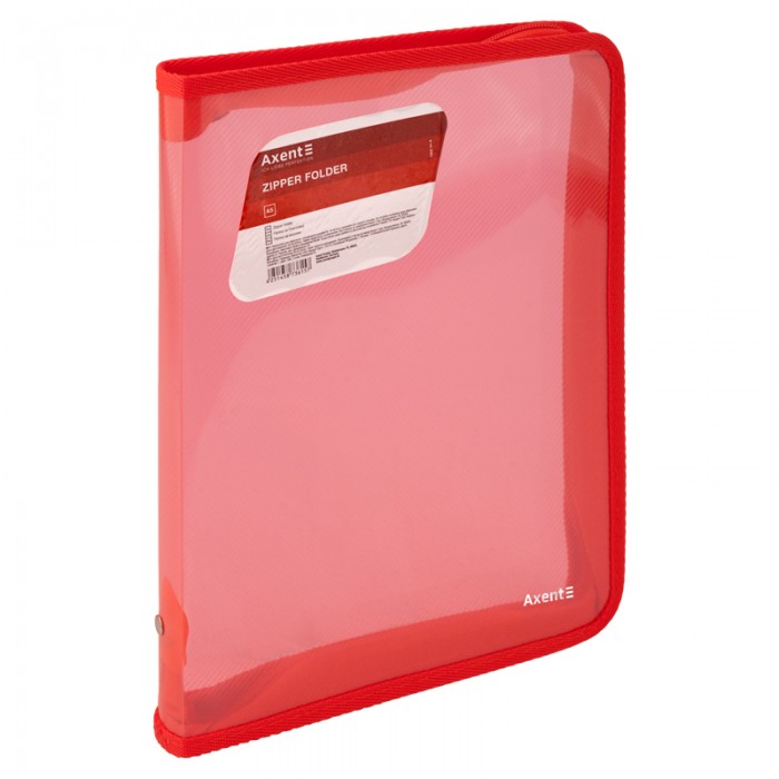 Папка об'ємна на блискавці, В5 (червоний) 1802-24-A