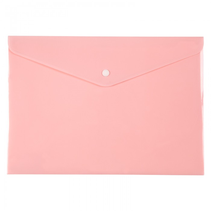 Папка-конверт на кнопці Pastelini А4 (рожевий) 1412-10-a