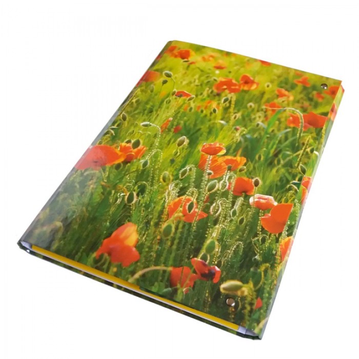 Папка-короб на липучці РР А4, 25мм Маки