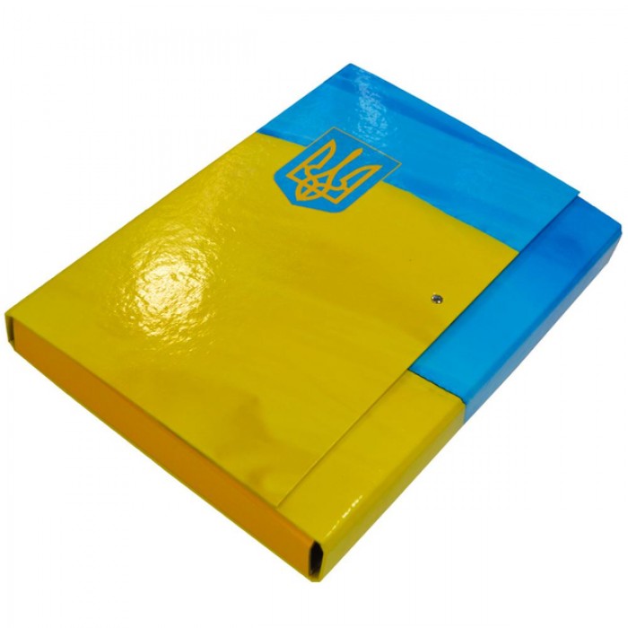 Папка-короб на липучці Академія А4, 40мм Прапор/Герб