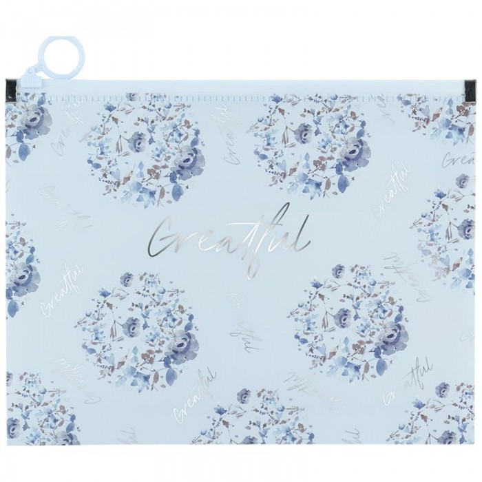 Папка-конверт на блискавці zip-lock А5+ Flower Symphony-2