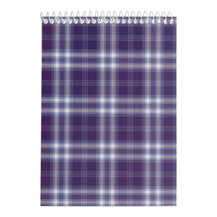 Блокнот А5, 48арк, клітинка (верхня спіраль) фіолетовий bm.2470-07