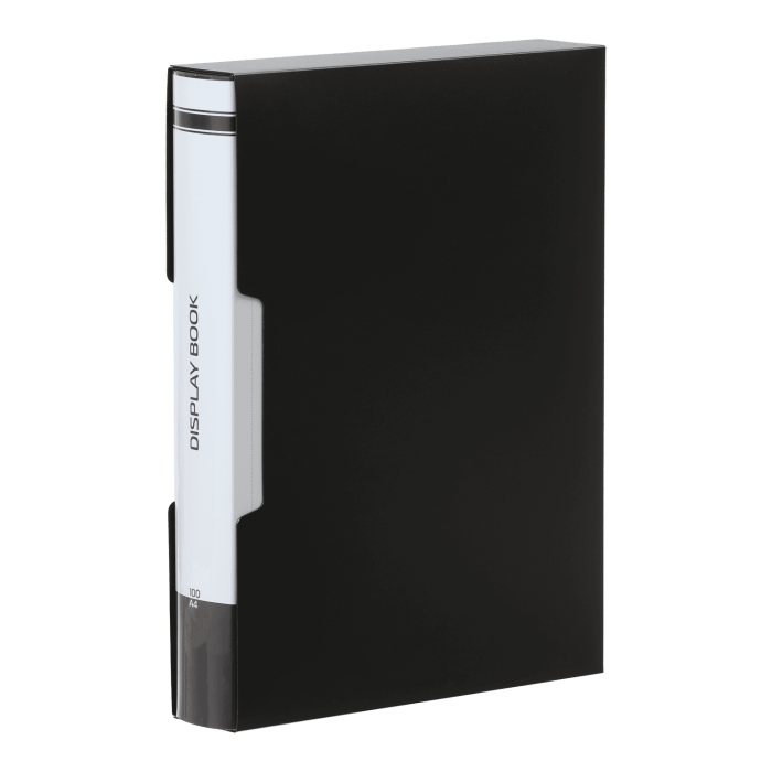 Папка зі 100 файлами А4, в пластиковому чохлі (чорна) bm.3633-01