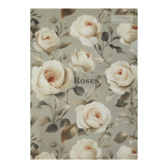 Папка-уголок, матовая Arabeski А4 (светло-серый)