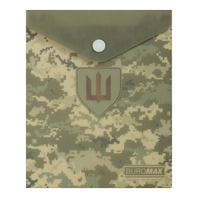 Папка-конверт на кнопке А6 Military (зеленый)