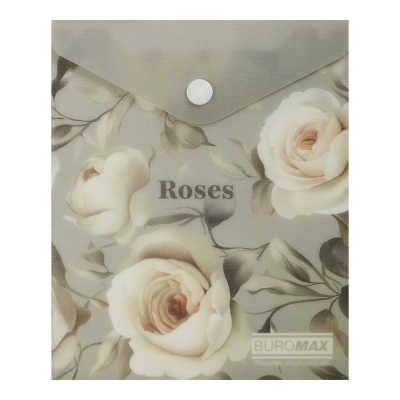 Папка-конверт на кнопке А6 Arabeski (светло-серый)