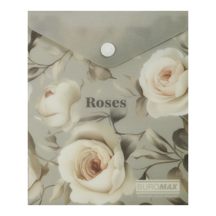 Папка-конверт на кнопке А6 Arabeski (светло-серый)