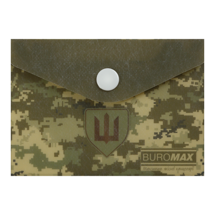 Папка-конверт на кнопке А7 Military (зеленый)