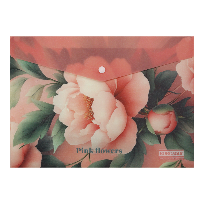 Папка-конверт на кнопці Arabeski А4 (рожевий)