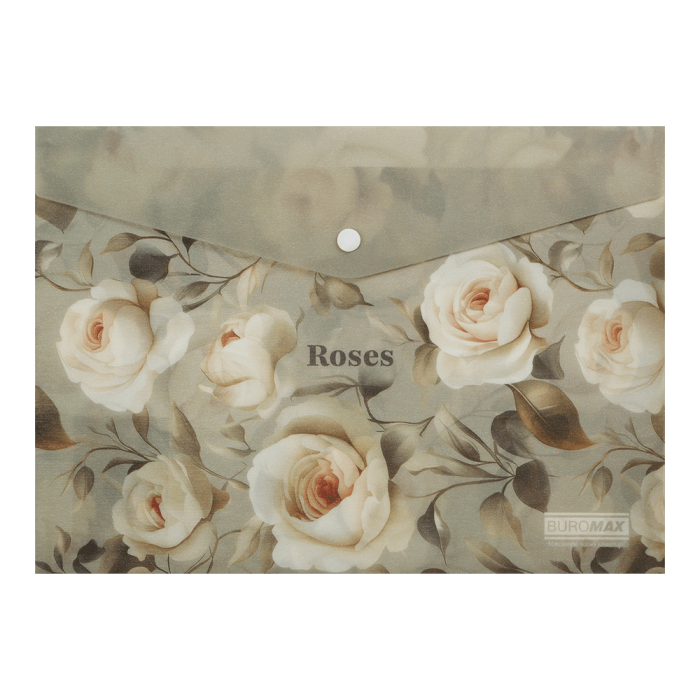 Папка-конверт на кнопці Arabeski А4 (світло-сірий)