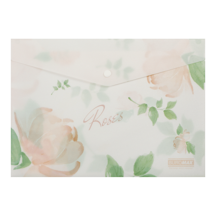 Папка-конверт на кнопці Arabeski А4 (кораловий)