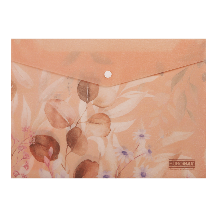 Папка-конверт на кнопці Arabeski А4 (персиковий)