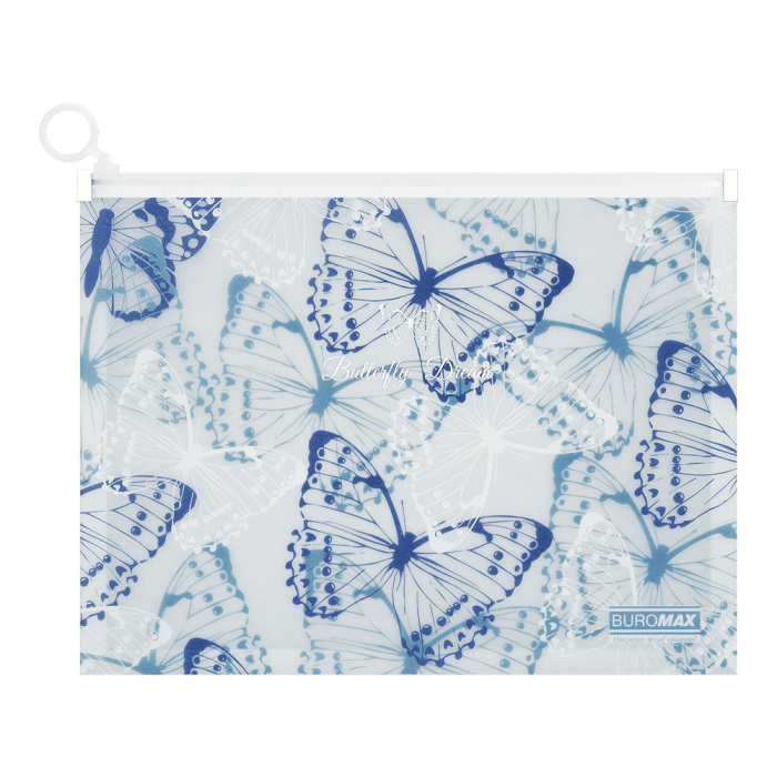 Папка-конверт на блискавці zip-lock Arabeski А4 (синій)