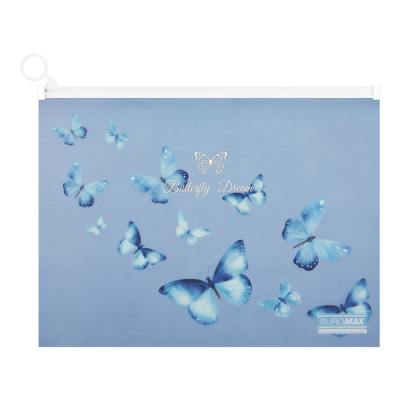 Папка-конверт на блискавці zip-lock Arabeski А4 (електрик)