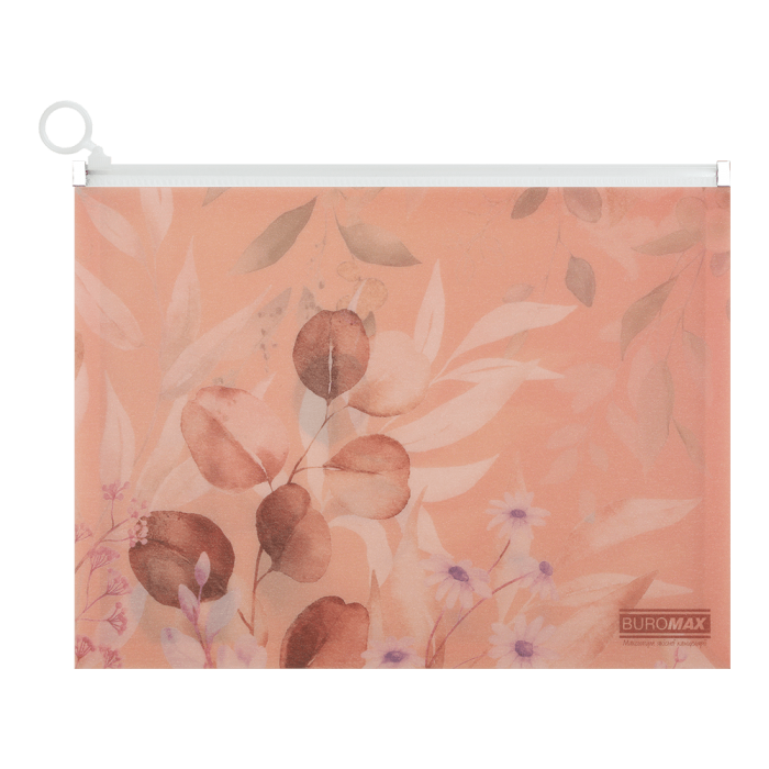 Папка-конверт на блискавці zip-lock Arabeski А4 (персиковий)