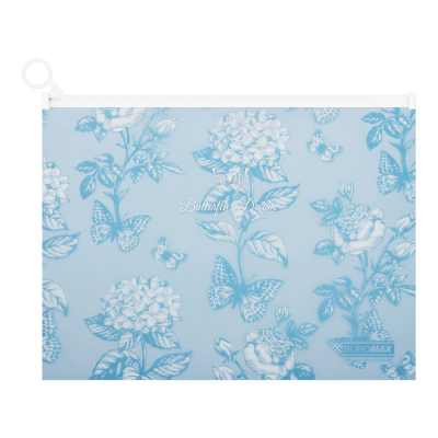 Папка-конверт на блискавці zip-lock Arabeski А4 (синьо-сіра)