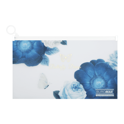 Папка-конверт на молнии zip-lock DL Arabeski (темно-синий)