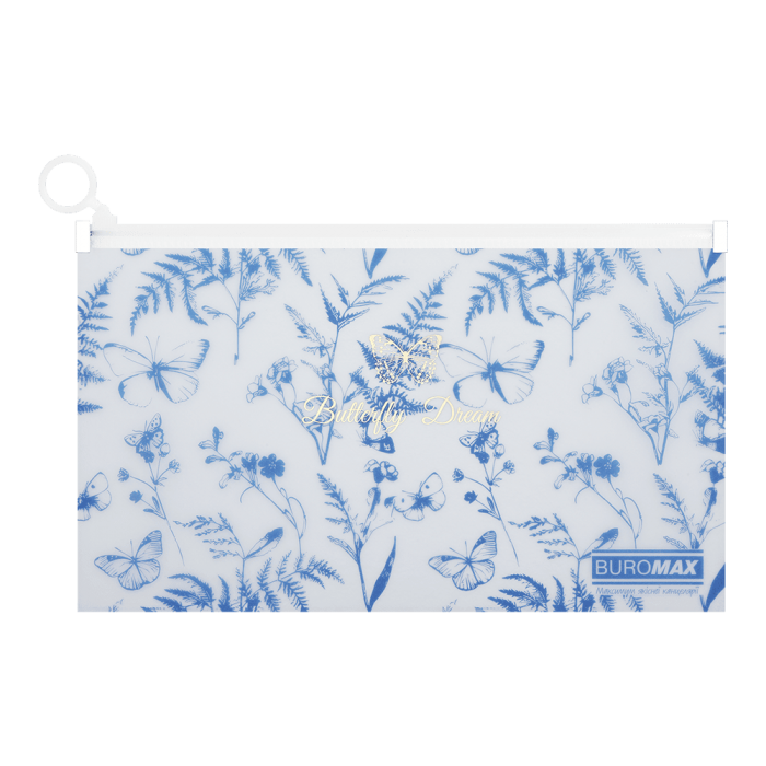 Папка-конверт на молнии zip-lock DL Arabeski (голубой)