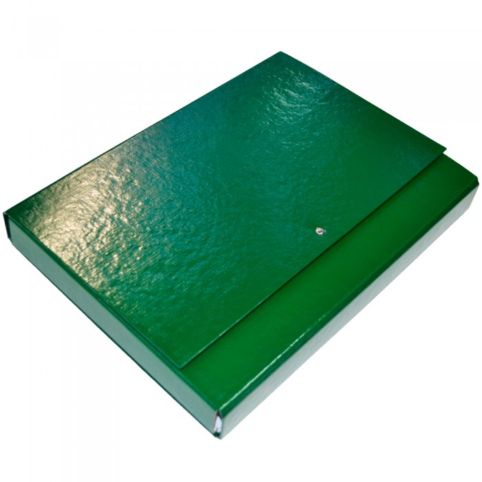 Папка-короб на липучці Академія А4, 40мм (зелений)