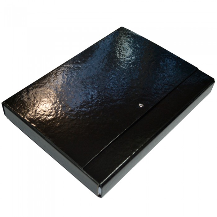 Папка-короб на липучці Академія А4, 40мм (чорний)