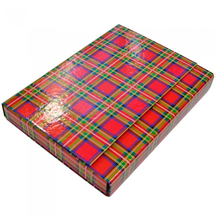 Папка-короб на липучці Академія А4, 40мм (шотландка)