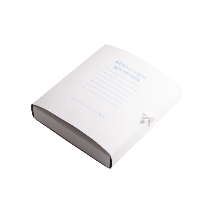 Папка архівна на зав'язках , картонна А4