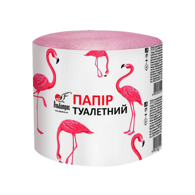 Туалетний папір Альбатрос, рожевий