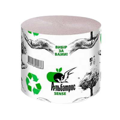 Туалетний папір Альбатрос, сіра