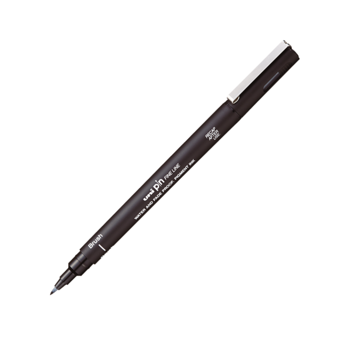 Лайнер-браш UNI PIN Brush FINE LINE (чорний)