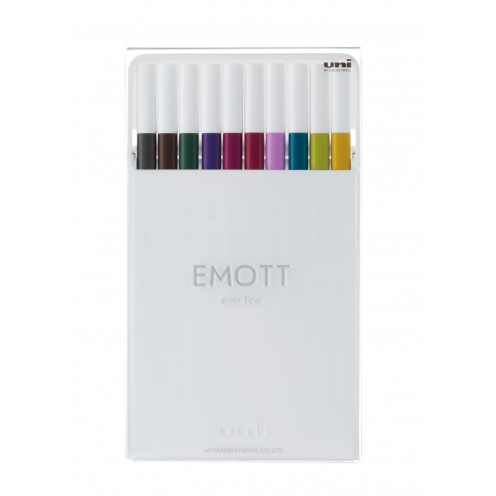 Лайнери Uni Emott Calm-tone Dark Color 0.4мм fine line (10 кольорів)