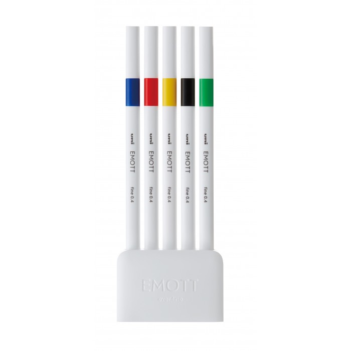 Лайнери Uni Emott Vivid Color 0.4мм fine line (5 кольорів)