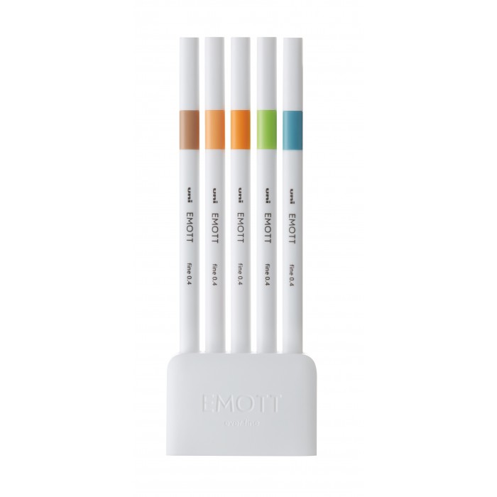 Лайнеры Uni Emott Nature Color 0.4мм fine line (5 цветов)
