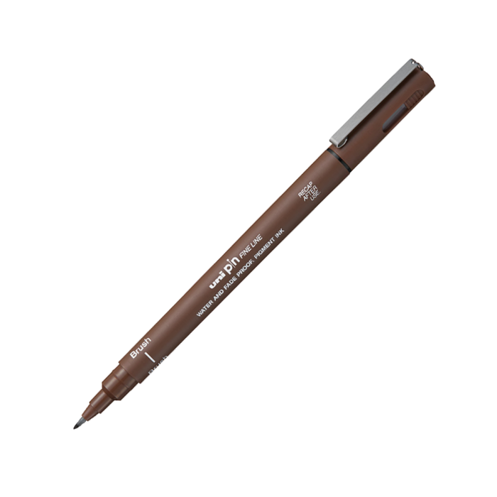 Лайнер-браш UNI PIN Brush FINE LINE (сепія)