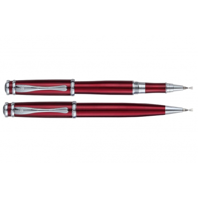 Комплект із кулькової ручки і ролера в подарунковому футлярі (червоний) Regal R21501.L.RB