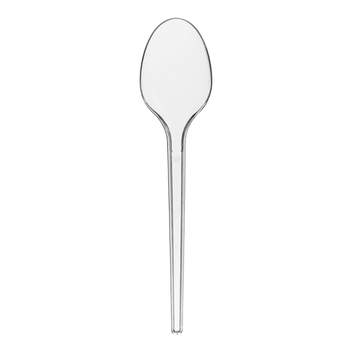 Ложка одноразовая кофейная, прозрачная 100шт/уп