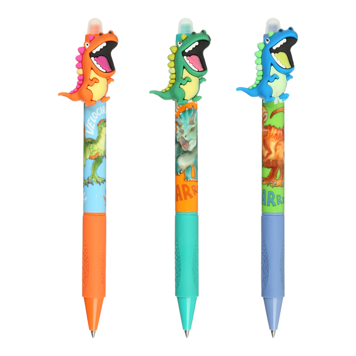 Ручка гелева "Пиши-стирай" Dino (синій) асорті