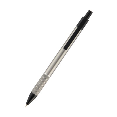Ручка масляна автоматична Prestige (синій) сірий корпус 