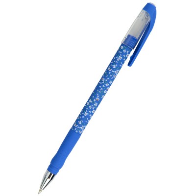 Ручка кулькова Blue floral (синій)  ab1049-36-a