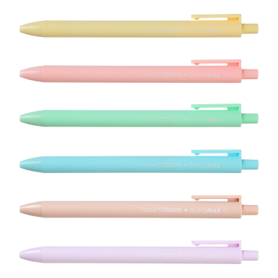 Ручка шариковая автоматическая Pastel Rubber Touch (синий) BM.8242 (12)
