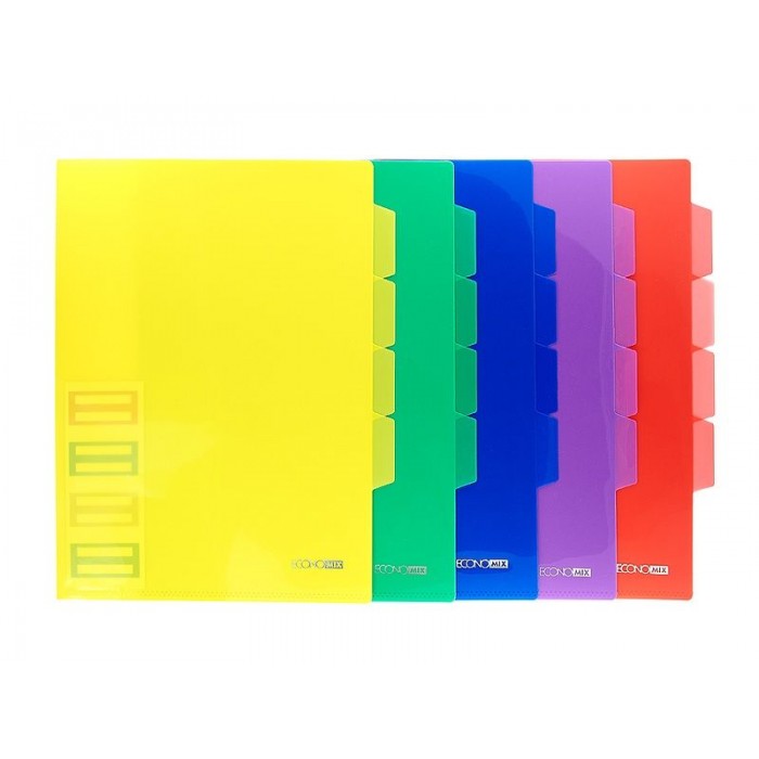 Папка-куточок на 3 відділення А4 (асорті) E31154