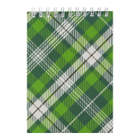 Блокнот А6, 48арк, клітинка (верхня пружина) зелений