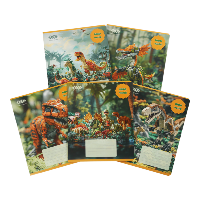 Зошит 12 аркушів, клітинка Dino