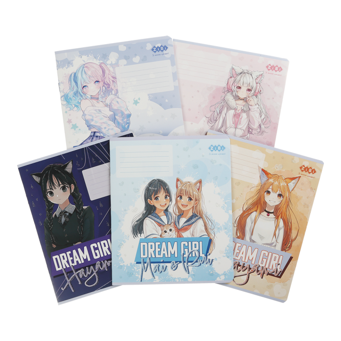 Зошит 12 аркушів, клітинка Anime