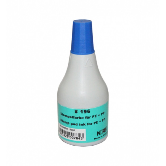Штемпельная краска на спиртовой основе для полиэтилена № 196, 50мл (синяя)