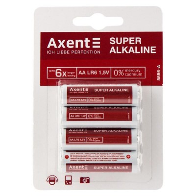 Батарейки Axent Super Alkaline AA LR6 (4 шт) 5556-А