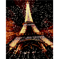 Картина по номерам Эйфелева башня в огнях 40х50см. Art Line